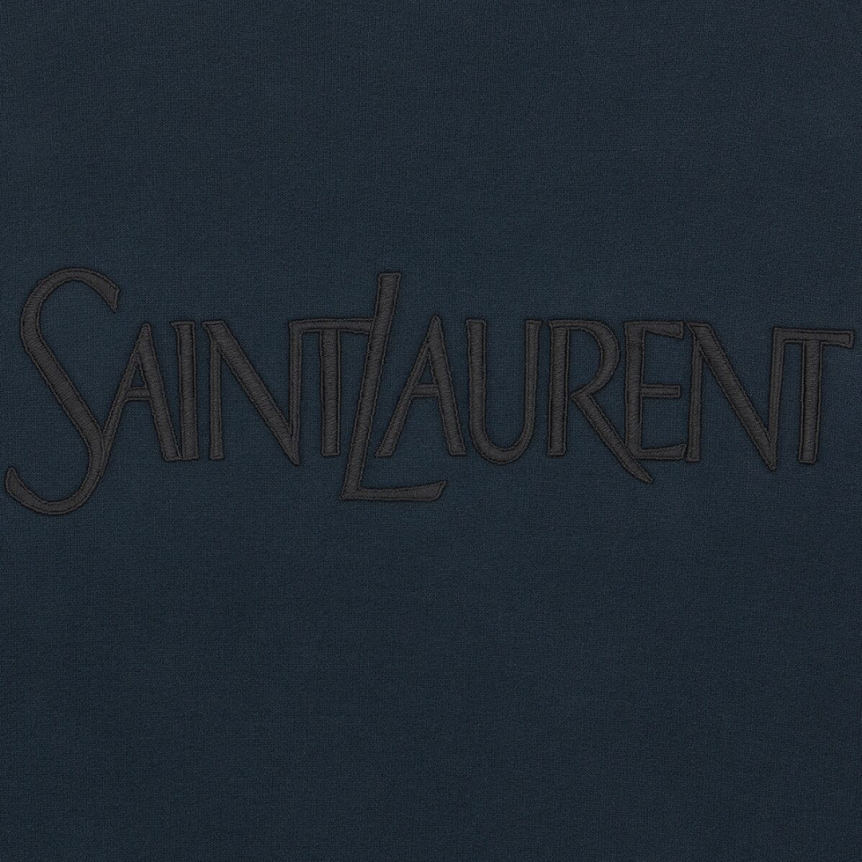 Sweatshirt col rond bleu petrol Saint Laurent