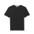 T-shirt noir col rond logo brodé