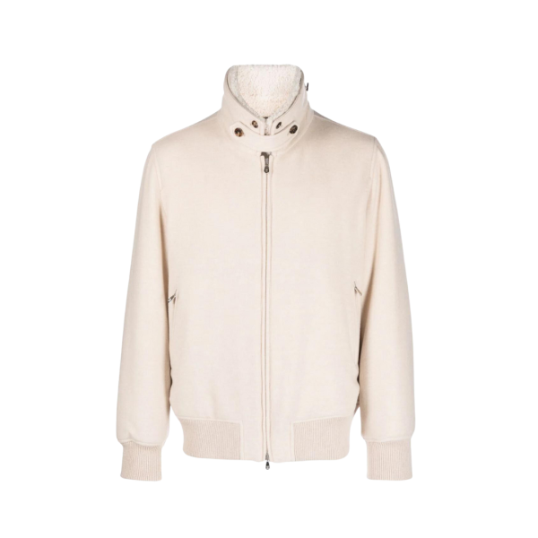 Blouson cachemire beige Brunello Cucinelli