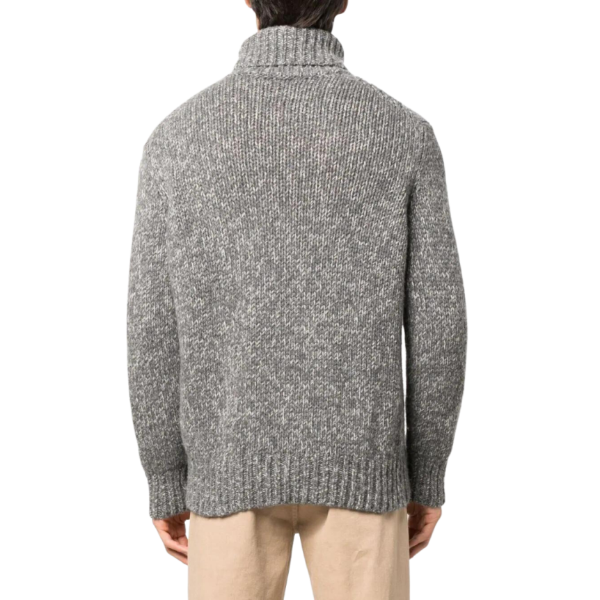 Col roulé torsades chiné gris Brunello Cucinelli