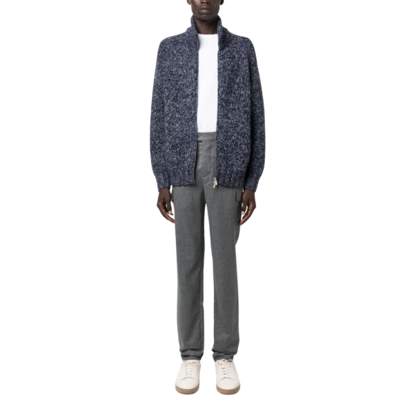 Pantalon cargo flanelle gris Brunello Cucinelli