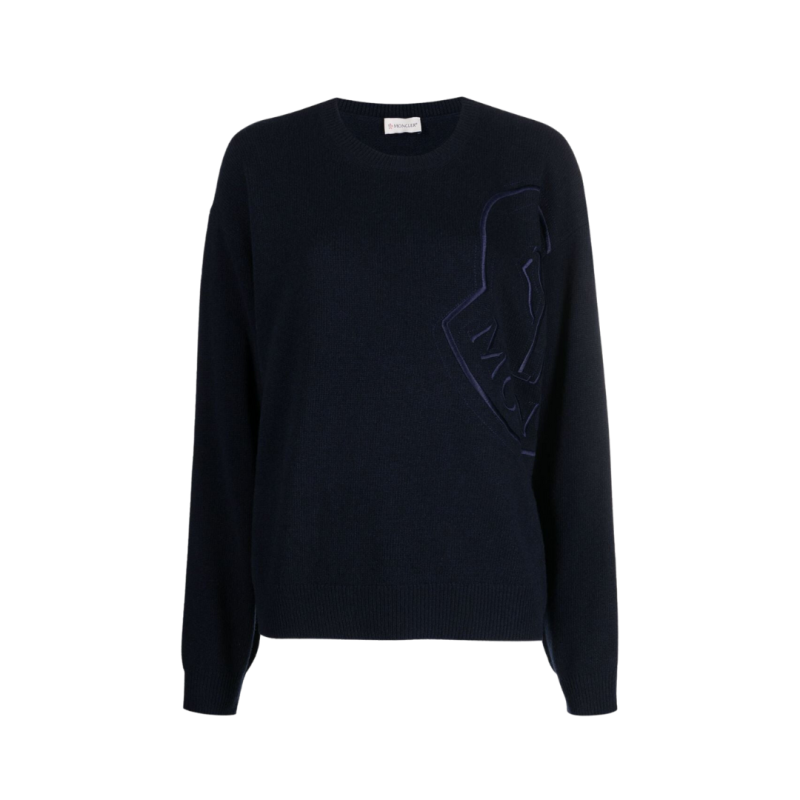 Pull col rond laine bleu...