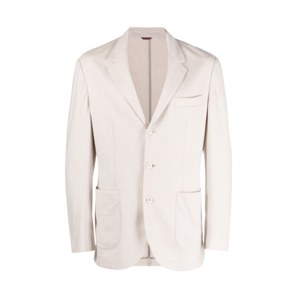 Veste croisée en cachemire beige Brunello Cucinelli