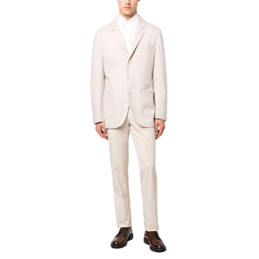 Veste croisée en cachemire beige Brunello Cucinelli
