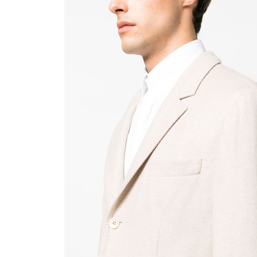 Veste croisée en cachemire beige Brunello Cucinelli