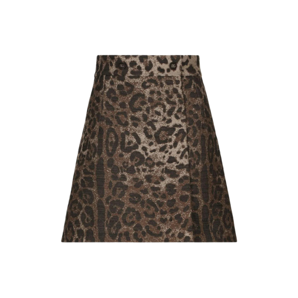 COURTE LEOPARD FENTE DEVANT