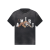 T-shirt col rond coton noir vintage logo Tigre
