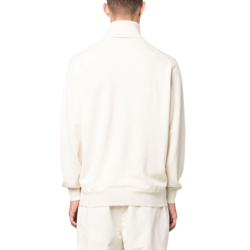 Pull BRUNELLO CUCINELLI col roulé cachemire écru