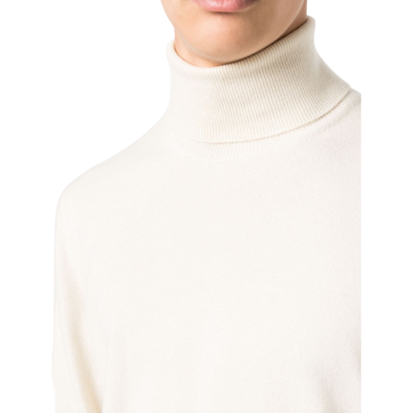 Pull BRUNELLO CUCINELLI col roulé cachemire écru