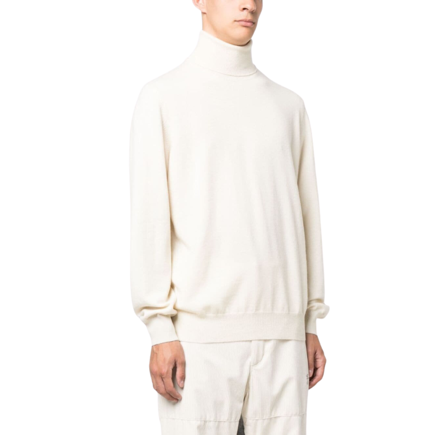 Pull BRUNELLO CUCINELLI col roulé cachemire écru