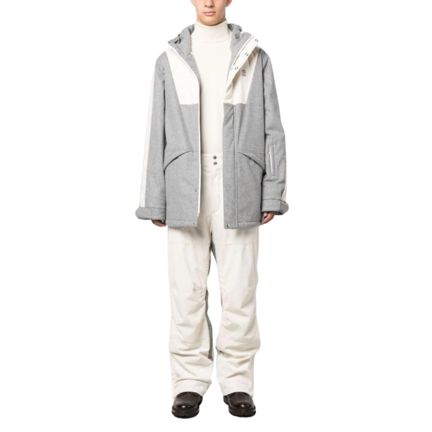 Pull BRUNELLO CUCINELLI col roulé cachemire écru