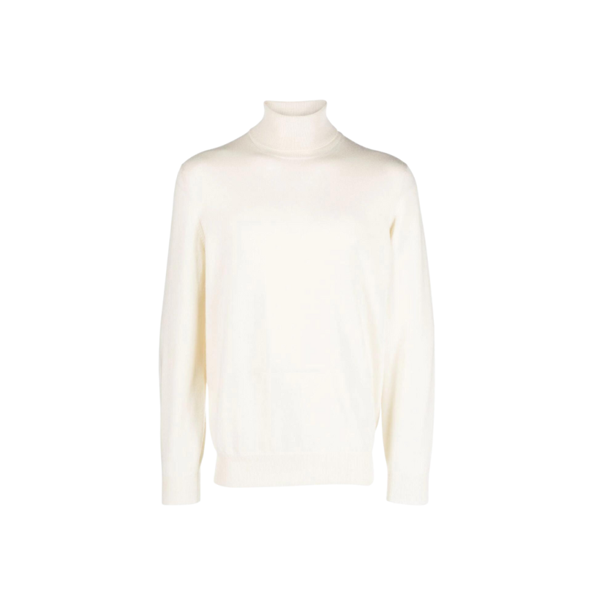 Pull BRUNELLO CUCINELLI col roulé cachemire écru