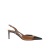 Escarpins Lollo Last Slingback cuir bicolore marron camel