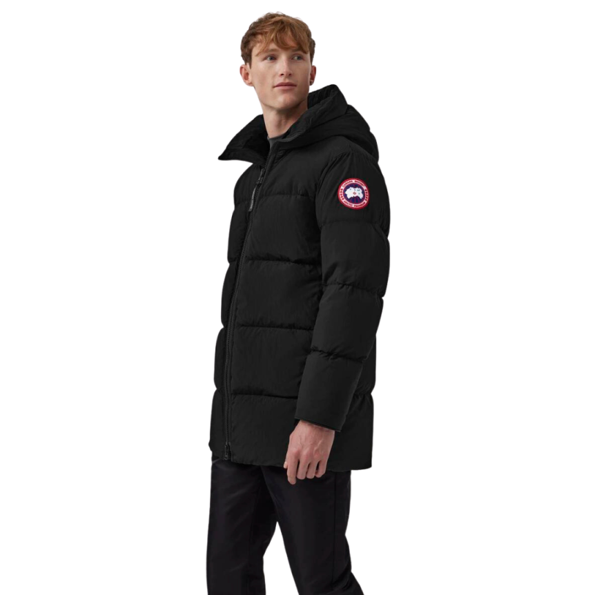 Doudoune à capuche CANADA GOOSE Lawrence nylon noir mat