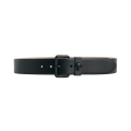 Ceinture cuir noir boucle métal noir tête de mort