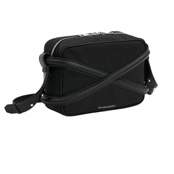 Sac ALEXANDER MCQUEEN Camera Appareil Photo Harnais cuir Nylon Noir