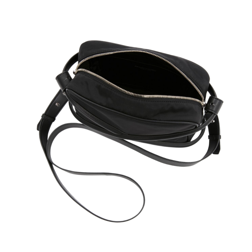 Sac ALEXANDER MCQUEEN Camera Appareil Photo Harnais cuir Nylon Noir