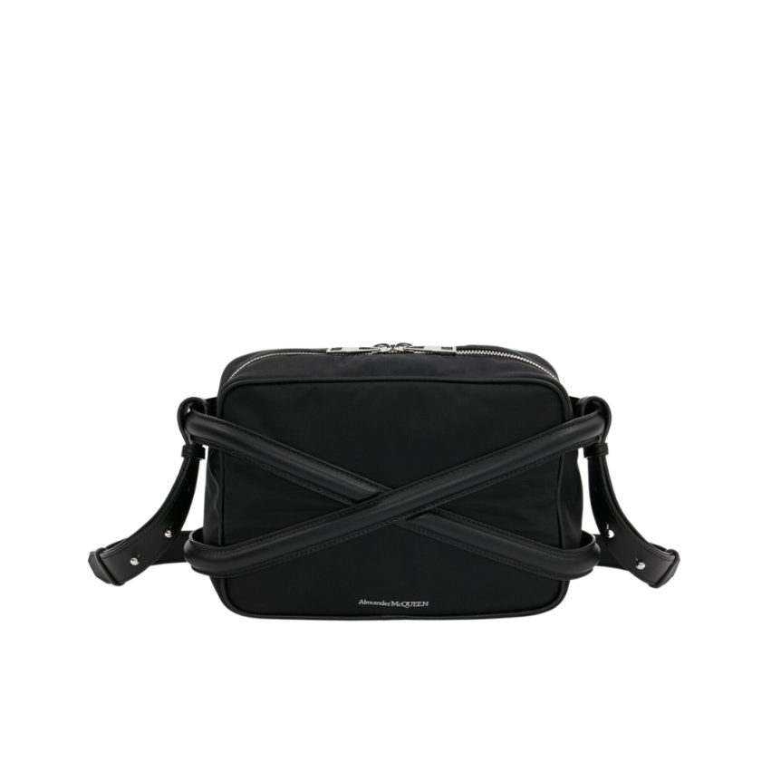 Sac ALEXANDER MCQUEEN Camera Appareil Photo Harnais cuir Nylon Noir