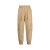Pantalon cargo voile coton beige taille bas élastique poches