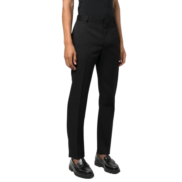 Pantalon fuselé ALEXANDER MCQUEEN coupe slim laine noire