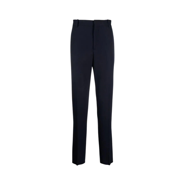 pantalon de costume ALEXANDER MCQUEEN coupe droite laine bleu marine