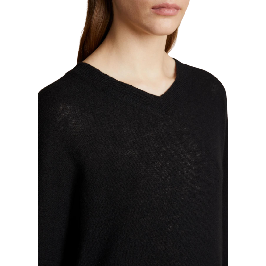 Pull maxi KHAITE Marano col V Cachemire Noir