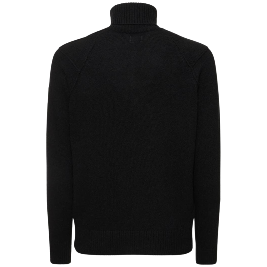 Pull col roulé CP COMPANY en laine d'agneau noir