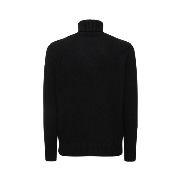 Pull col roulé CP COMPANY en laine d'agneau noir