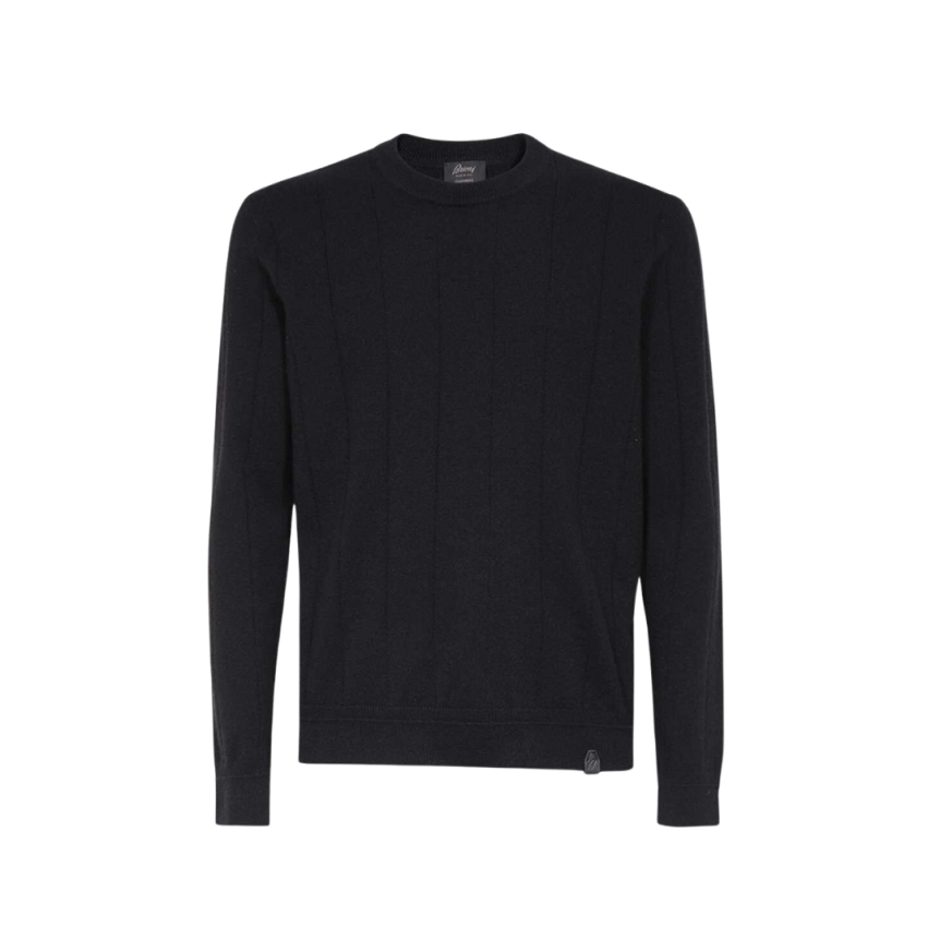 Pull BRIONI col rond boutons cachemire noir
