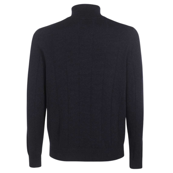 Pull col camion bout bleu marine Brioni