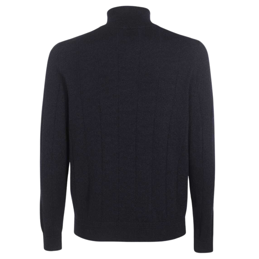 Pull col camion bout bleu marine Brioni