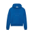 Sweat à capuche molleton coton bio bleu électrique broderie logo