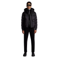 Doudoune courte Mussala Nylon Noir Flanelle epaules