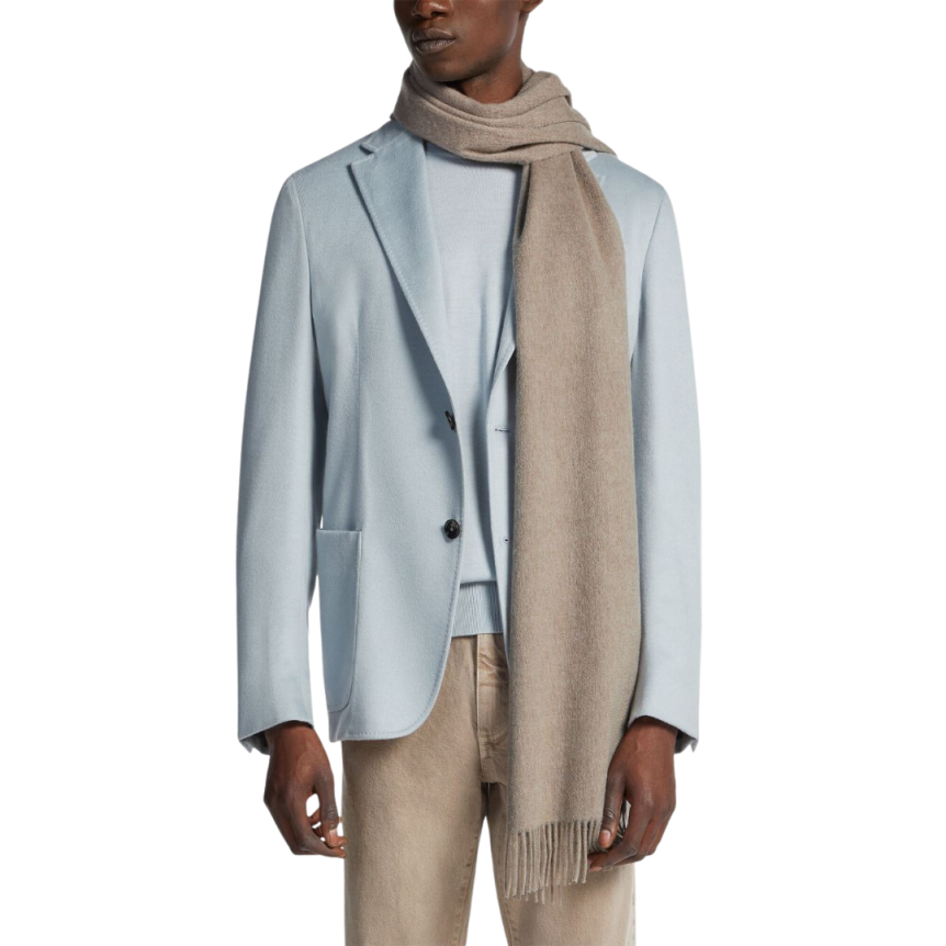 Echarpe  ZEGNA Cachemire beige franges