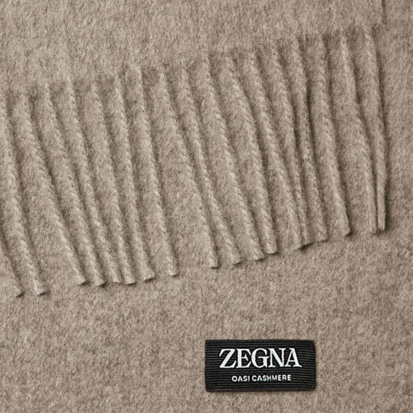 Echarpe  ZEGNA Cachemire beige franges