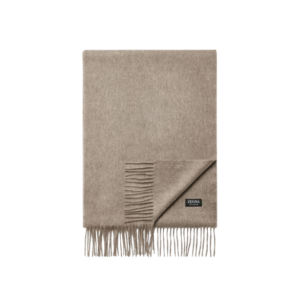 Echarpe  ZEGNA Cachemire beige franges