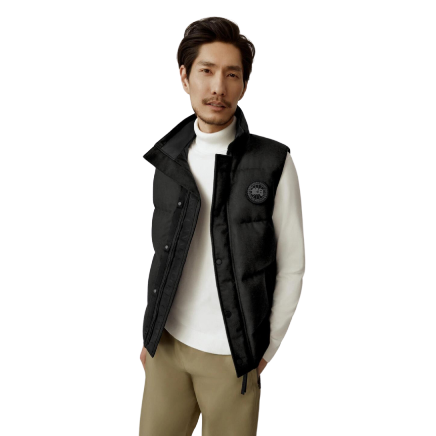 Gilet sans manches CANADA GOOSE Garson laine Flanelle Gris Carbone chiné