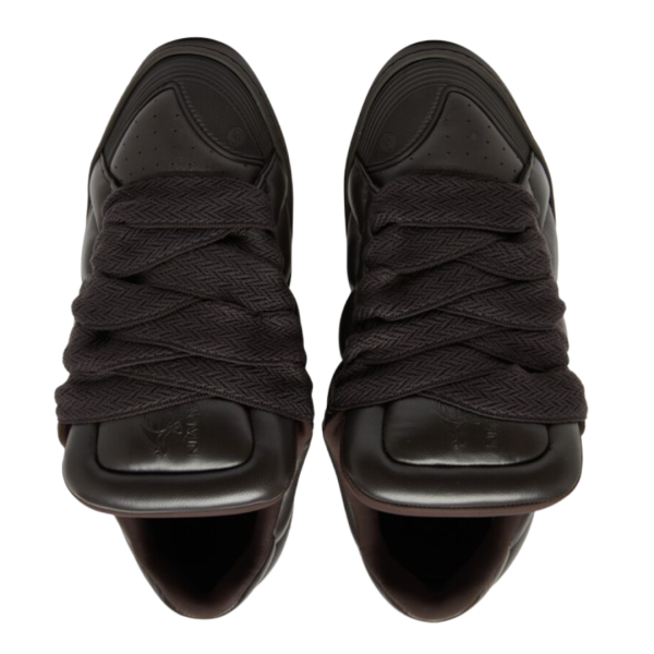 Sneakers basses LANVIN Curb XL cuir marron