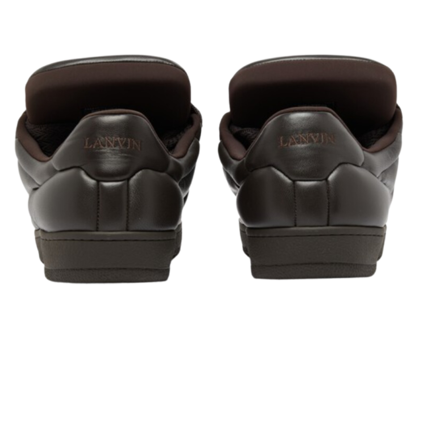 Sneakers basses LANVIN Curb XL cuir marron