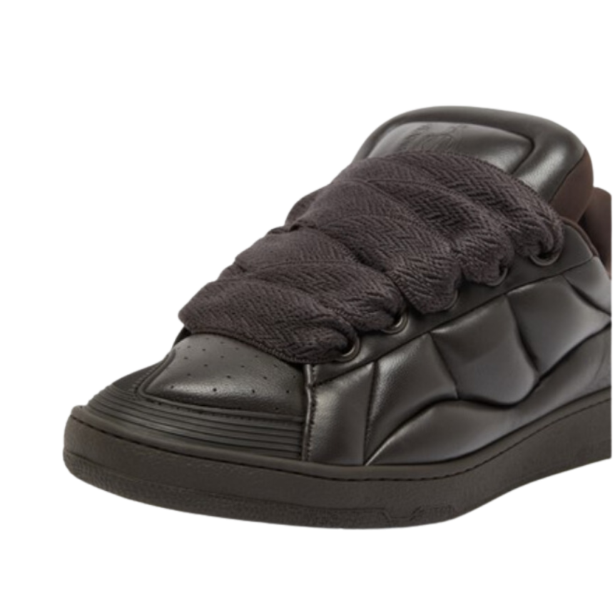 Sneakers basses LANVIN Curb XL cuir marron