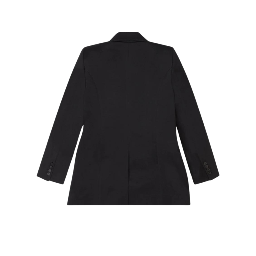 Veste Blazer croisé BALENCIAGA Hourglass revers en pointe laine noire