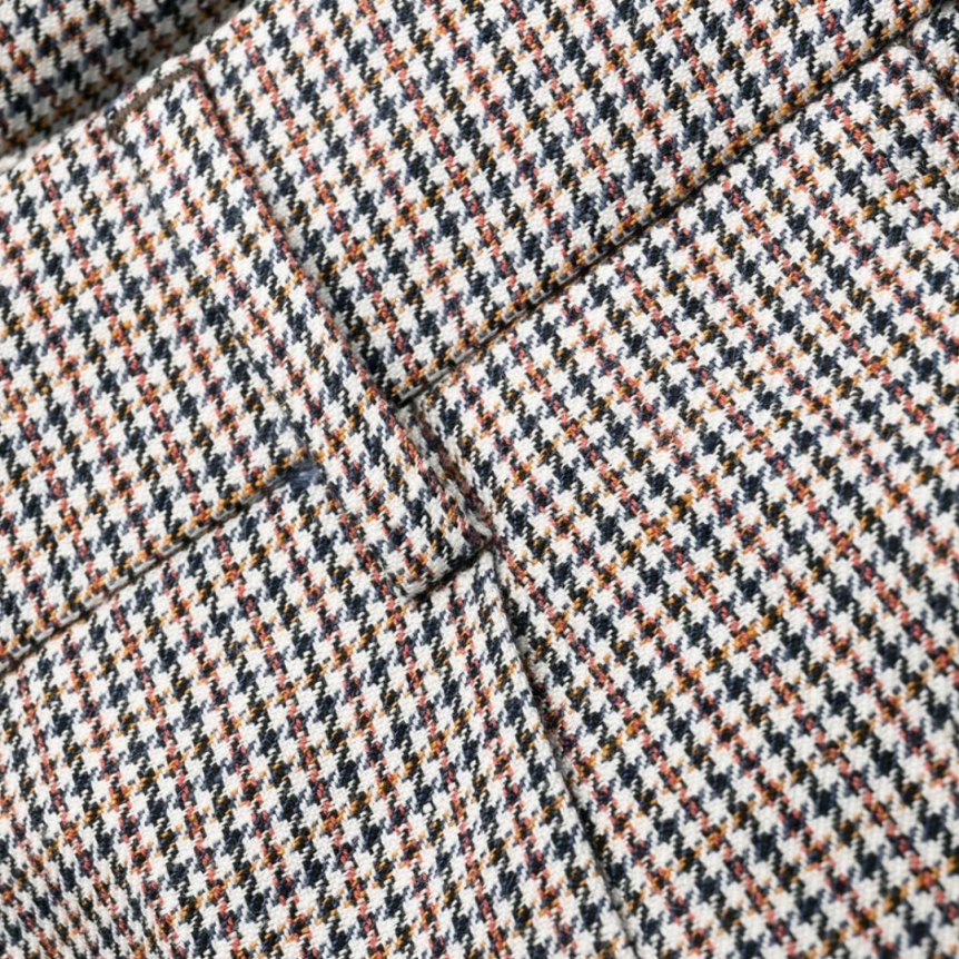 Pantalon DSQUARED micro pied de poule noir rouge