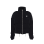 Doudoune courte nylon aspect velours noir logo métal triangle