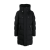 Manteau mi- long Antoine matelassé noir stretch capuche