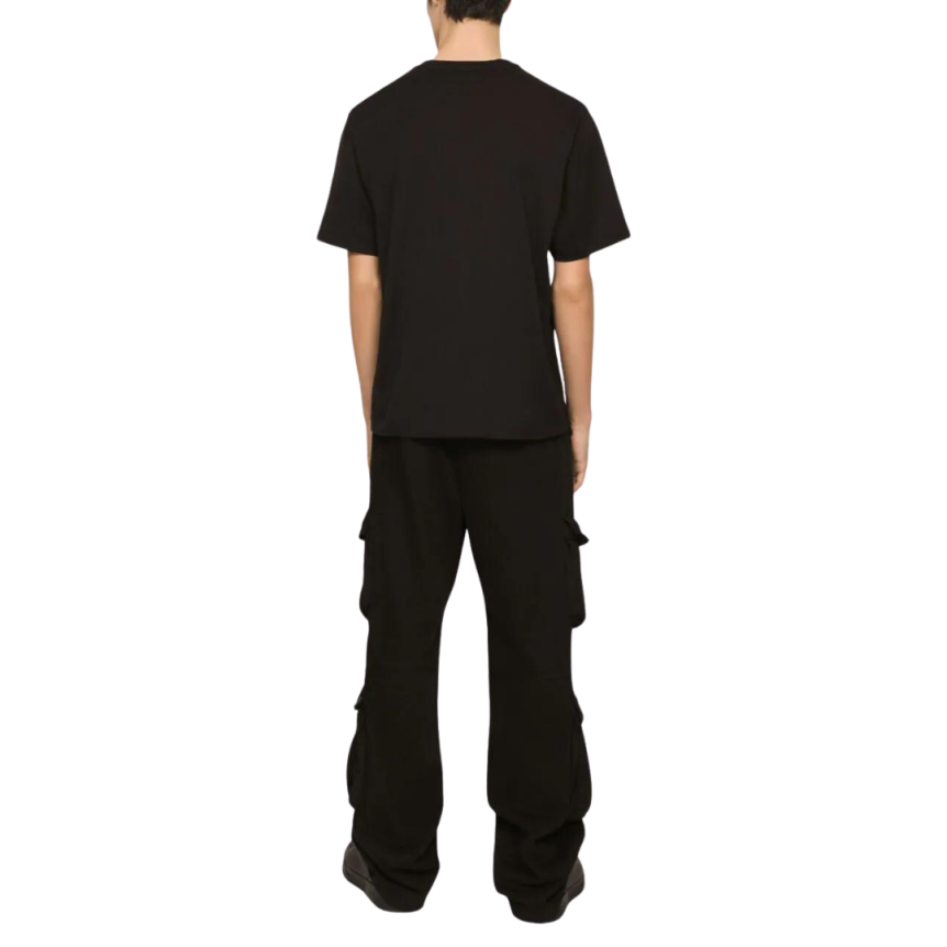 T-shirt DOLCE & GABBANA col rond coton imprimé graphique Vierge Strass