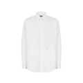 Chemise manches longues coton blanc col italien logo Fendi O'Clock