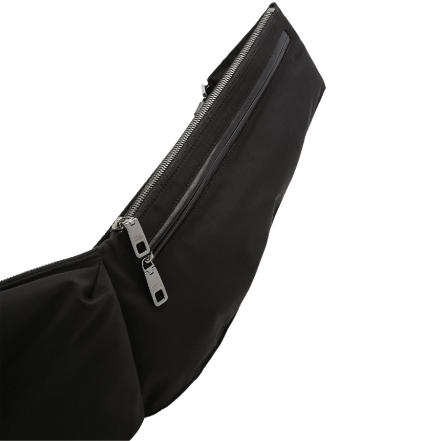 Sac Ceinture DOLCE & GABBANA Banane Nylon noir Plaque métal