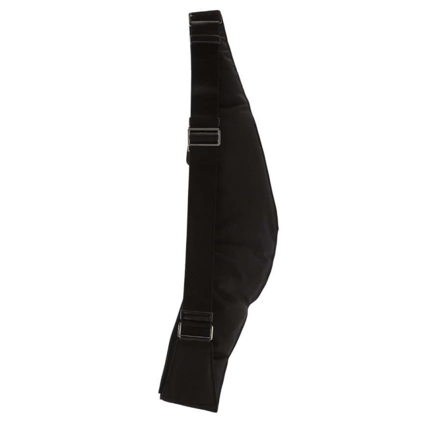 Sac Ceinture DOLCE & GABBANA Banane Nylon noir Plaque métal