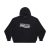 Hoodie capuche coton noir logo écriture blanc