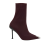 Bottines Talon Maille Slash Violet bordeaux bout métal